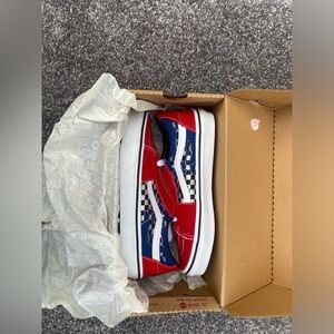 Size 3 Vans Sk8-Low Reflect Check Flame Multi